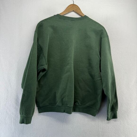 Vintage Wayne State Sweatshirt Men's Large Green Heavyweight Spellout Warriors - Picture 9 of 10